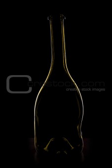 Bottles of wine on black background
