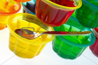 Colorful Jellies with a Teaspoon