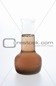 Sample of dirty water isolated on white background