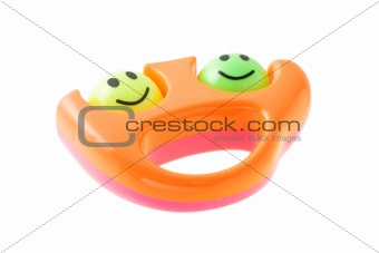 Smiley infant rattle