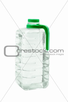 Mineral water in plastic container
