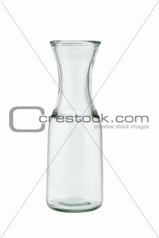 Open empty glass jug