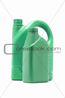 Green plastic containers for motor oil