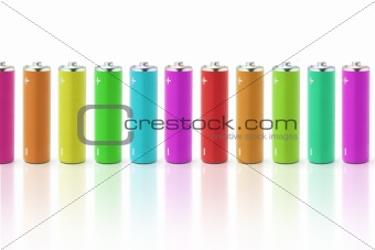 Multicolor batteries 