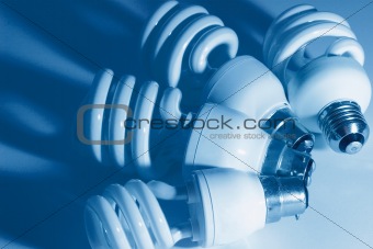 Energy saving fluorescent electric light bulbs