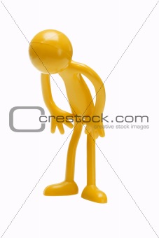 Bowing rubber toy figurine