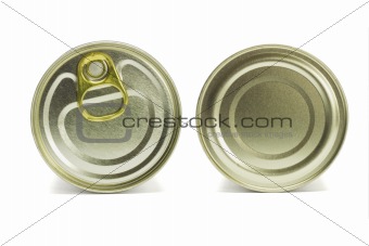 Top and under sides of tin can 