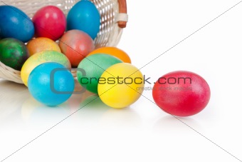 Easter Eggs in basket