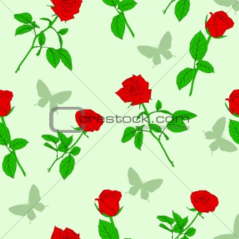 Seamless  background with roses