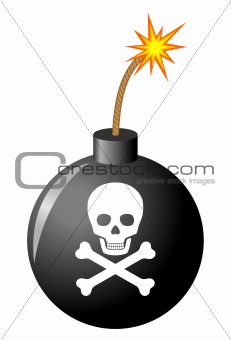 Bomb with skull