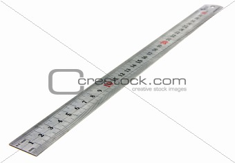 isolated with metal ruler 
