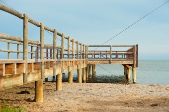 Beach footbridge