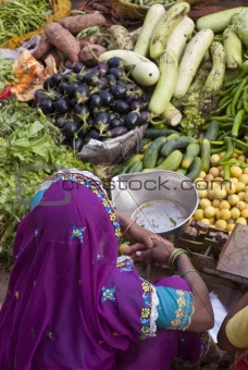 Colorful Vegetable Market