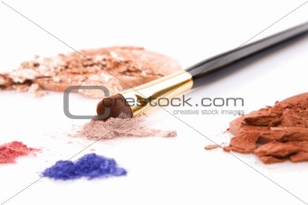 powder for makeup and brush