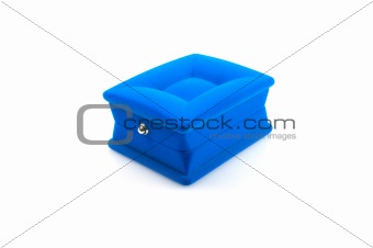 Blue box for jewelry