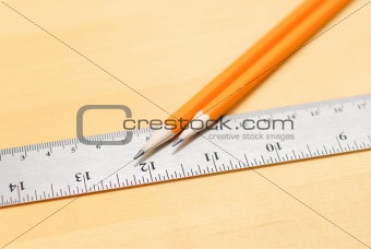 Pencil on Ruler