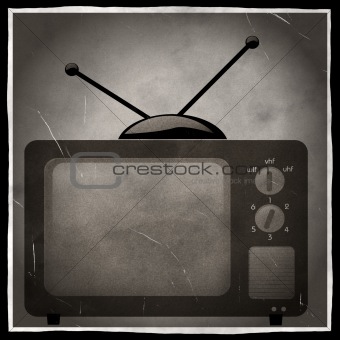 old black and white television photo