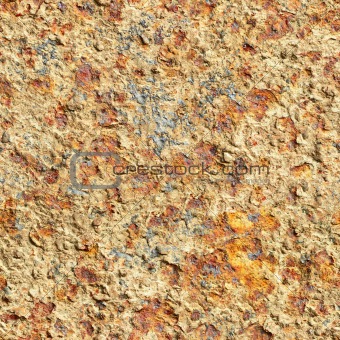 Seamless texture - surface of oxidized old iron sheet