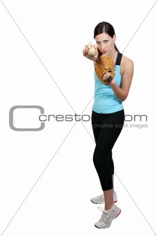 Woman Baseball Player