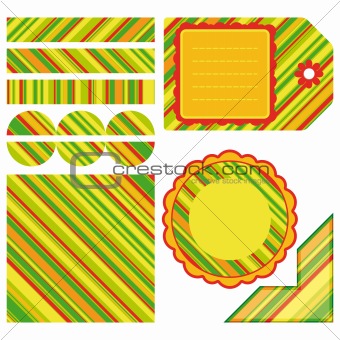 Easter set of stripe design elements