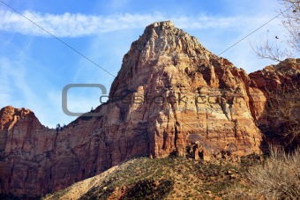 Tower of Virgin Zion Canyon National Park Utah