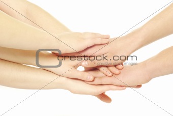 pile of hands