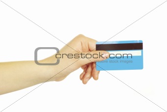 hand holding credit card 