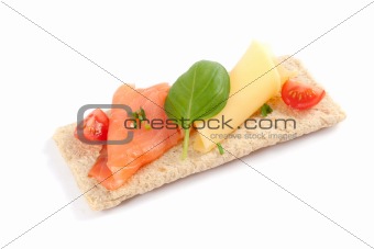 Dietetic sandwich crispbread healthy breakfast