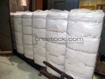 Plastic Wrapped Cotton Bales