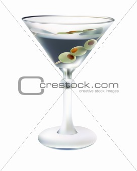 drink a glass with olives 