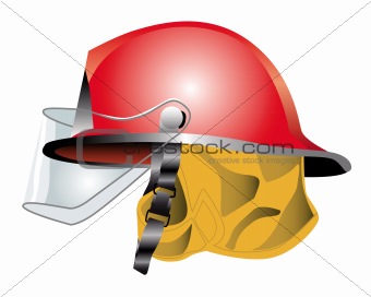 red fire helmet