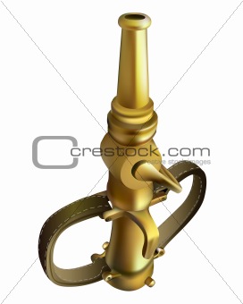 old brass fire hose