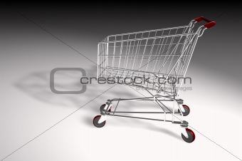 Market trolley isolated