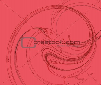 Fractal Swirl in Red