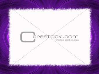 Purple Fractal Border with White Copy Space