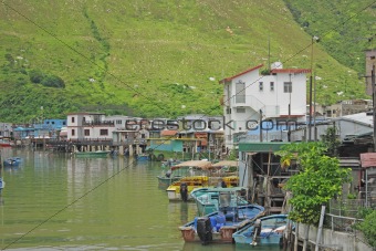 Tai O fishing village with stilt house in Hong Kong 