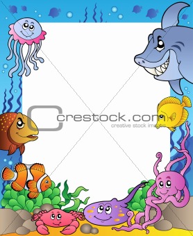 Frame with sea fishes 1