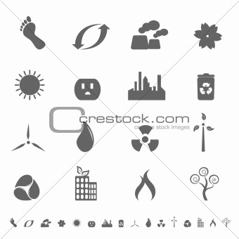 Ecologic symbols icon set