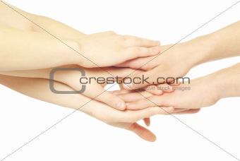 pile of hands 