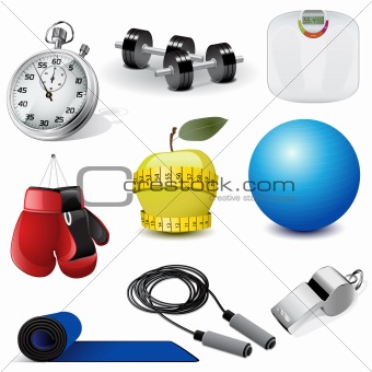 Vector fitness icons