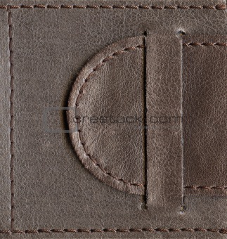 brown textured leather lock