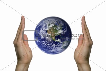 Earth between two hands 1
