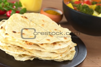 Indian Flatbread Called Chapati