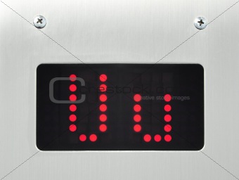 monitor show alphabet u in elevator