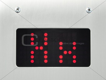 monitor show alphabet x in elevator