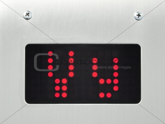 monitor show alphabet y in elevator