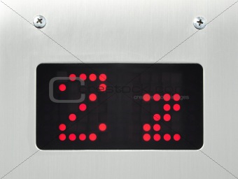 monitor show alphabet z in elevator