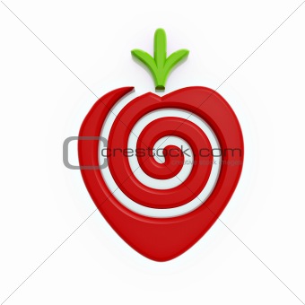 red strawberry symbol