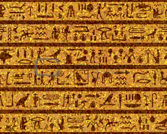 egyptian seamless hieroglyphs