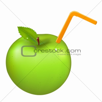 Green Apple With Tubule